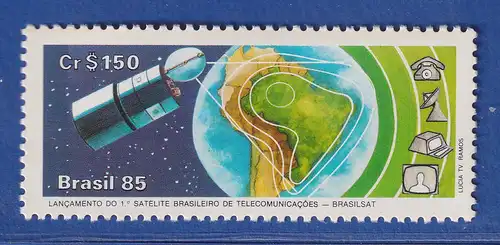 Brasilien 1985 Start des ersten Satelliten BRASILSAT Mi.-Nr. 2092 **