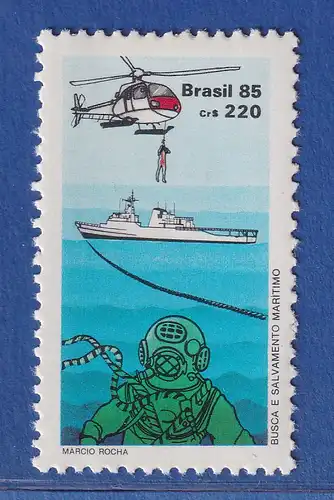 Brasilien 1985 Seenotrettungsdienst Hubschrauber Schiff Mi.-Nr. 2128 **