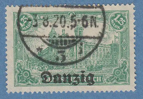 Danzig 1. Ausgabe 1,25 Mark Mi.-Nr. 9b echt gestempelt, geprüft OECHSNER BPP