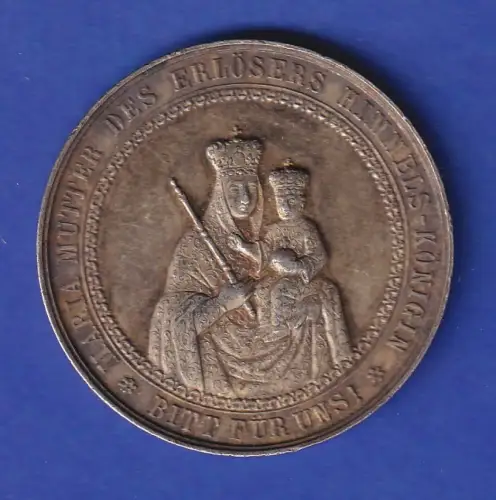 Alte Silbermedaille Maria mit Kind - Firmung Mädchen, sign. DRENTWETT ca. 12g Ag