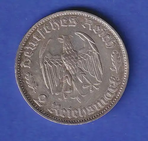 Deutsches Reich 2 Reichsmark Gedenkmünze Friedrich Schiller 1934 F