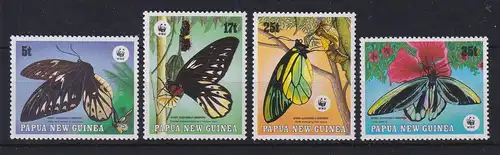 Papua Neu Guinea 1988 Königin-Alexandra-Falter Satz Mi.-Nr. 574-577 ** 