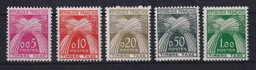 Frankreich 1960 Portomarken Mi.-Nr. 93-97 Weizengarben postfrisch **
