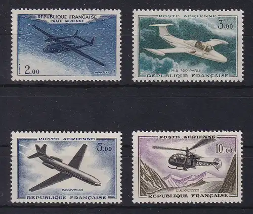 Frankreich 1960 Flugpostmarken Mi.-Nr. 1279-1282 postfrisch **