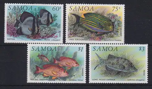 Samoa I Sisifo 1993 Mi.-Nr. 746-749 postfrisch ** / MNH Fische