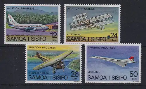 Samoa I Sisifo 1978 Mi.-Nr. 366-369 postfrisch ** / MNH, Flugzeuge