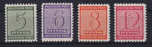 SBZ West-Sachsen 1945 Freimarken Versuchszähnung Mi.-Nr. 120-123 X postfrisch**