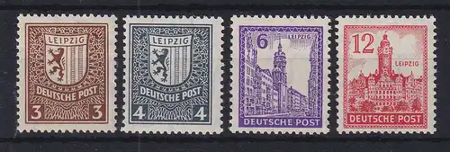 SBZ West-Sachsen 1946 Abschiedsserie Mi.-Nr. 150-155 X 4 Werte kpl. postfrisch**