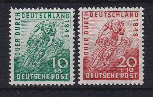 Bizone 1949 Radrennen Quer durch Deutschland Mi.-Nr. 106-107 postfrisch **