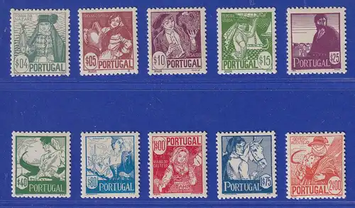 Portugal 1941 Volkstrachten Mi.-Nr. 632-641 postfrisch **