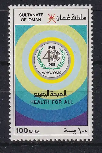 Oman 1988 40 Jahre Weltgesundheitsorganisation WHO Mi.-Nr. 327 postfrisch **