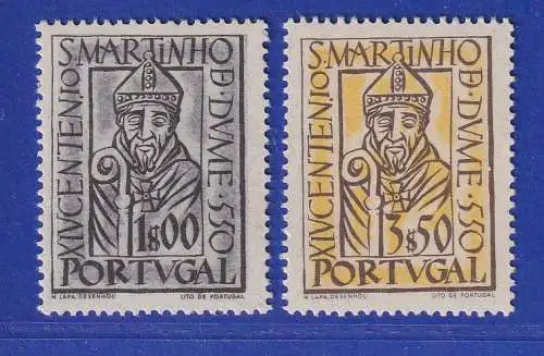 Portugal 1953 Heiliger Martin von Braga Mi.-Nr. 807-808 postfrisch **