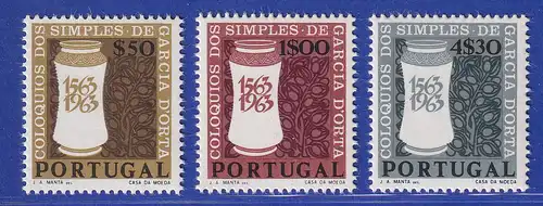 Portugal 1964 Garcia d'Orta - Heilpflanzen Mi.-Nr. 954-956 postfrisch **