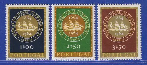 Portugal 1964 100 Jahre Nationale Überseebank Mi.-Nr. 957-959 postfrisch **