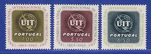 Portugal 1965 100 Jahre Fernmelde-Union Mi.-Nr. 982-984 postfrisch **