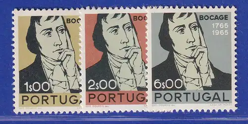 Portugal 1966 M. M. Bardosa du Bocage Mi.-Nr. 1023-1025 postfrisch **