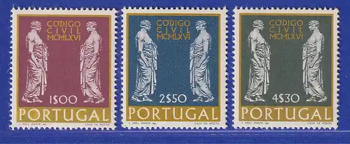 Portugal 1967 Neues Bürgerliches Gesetzbuch Mi.-Nr. 1033-1035 postfrisch **