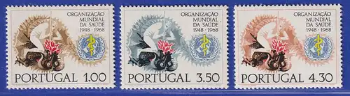Portugal 1968 Weltgesundheits-Organisation WHO Mi.-Nr. 1057-1059 postfrisch **