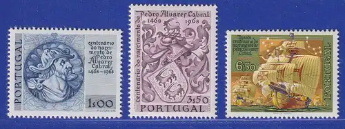 Portugal 1969 Pedro Álvares Cabral Mi.-Nr. 1067-1069 postfrisch **