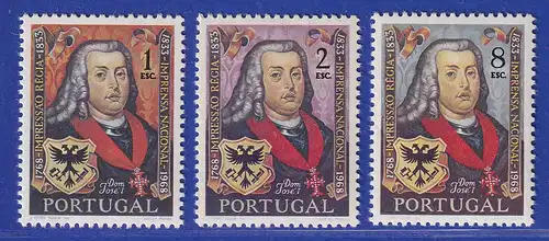 Portugal 1969 Portugiesische Staatsdruckerei Mi.-Nr. 1073-1075 postfrisch **