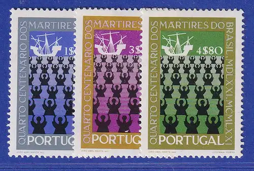 Portugal 1971 Die 40 Märtyrer von Brasilien Mi.-Nr. 1149-1151 postfrisch **