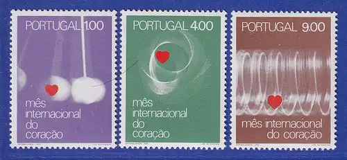 Portugal 1972 Welt-Herzmonat Mi.-Nr. 1163-1165 postfrisch **