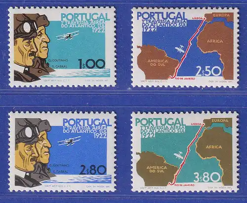 Portugal 1972 50 Jahre Erstflug Lissabon - Rio de Janeiro Mi.-Nr. 1185-1188 **