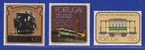 Portugal 1973 Öffentliche Verkehrsmittel in Porto Mi.-Nr. 1220-1222 **