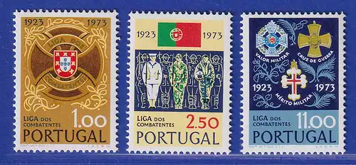 Portugal 1973 Vereinigung der Kriegsteilnehmer Mi.-Nr. 1223-1225 postfrisch **