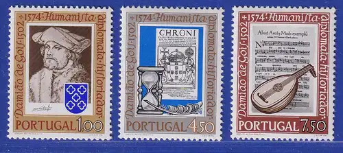Portugal 1974 Damião de Góis Mi.-Nr. 1228-1230 postfrisch**