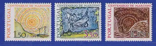 Portugal 1974 100. Geburtstag Guglielmo Marconi Mi.-Nr. 1237-1239 postfrisch**