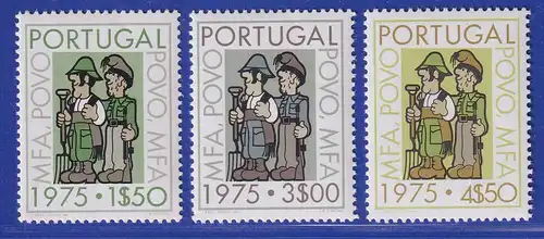 Portugal 1975 Soldaten und Volk Mi.-Nr. 1272-1274 postfrisch **