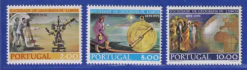 Portugal 1975 100 Jahre Geografische Gesellschaft Mi.-Nr. 1295-1297 **