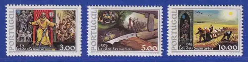 Portugal 1976 600 Jahre Bodenrecht Sesmarias Mi.-Nr. 1316-1318 postfrisch **