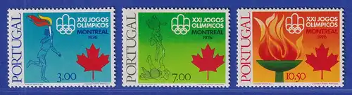 Portugal 1976 Olympische Spiele Montreal Mi.-Nr. 1319-1321 postfrisch **