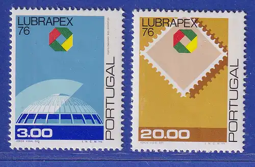 Portugal 1976 Briefmarkenausstellung LUBRAPEX Mi.-Nr. 1330-1331 postfrisch **