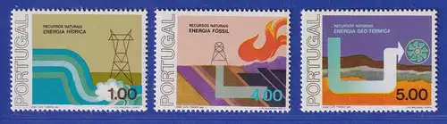 Portugal 1976 Natürliche Ressourcen - Energie Mi.-Nr. 1343-1347 postfrisch **