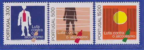 Portugal 1977 Kampf gegen den Alkoholismus Mi.-Nr. 1350-1352 postfrisch **