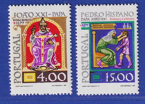 Portugal 1977 700. Todestag Papst Johannes XXI. Mi.-Nr. 1362-1363 postfrisch **