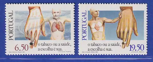 Portugal 1980 Anti-Raucher-Kampagne Mi.-Nr. 1512-1513 postfrisch **