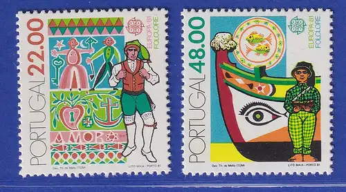 Portugal 1981 Europa - Foklore Mi.-Nr. 1531-1532 postfrisch **