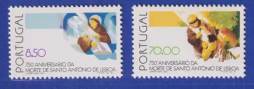 Portugal 1981 750. Todestag Antonius von Padua Mi.-Nr. 1533-1534 postfrisch **