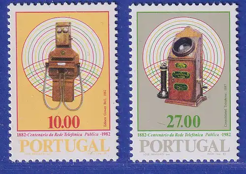 Portugal 1982 100 Jahre Telefon in Portugal Mi.-Nr. 1562-1563 postfrisch **