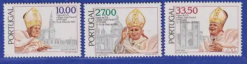 Portugal 1982 Besuch von Papst Johannes Paul II. Mi.-Nr. 1565-1567 **