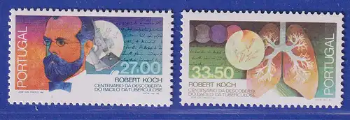Portugal 1982 Robert Koch - Entdeckung des Tuberkelbazillus Mi.-Nr. 1573-1574 **
