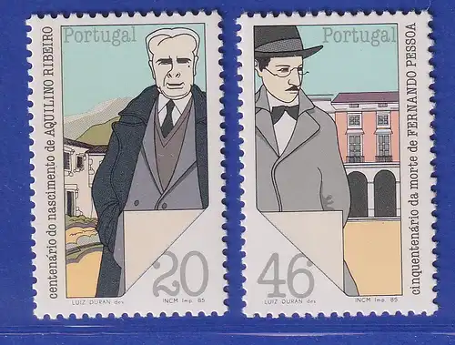 Portugal 1985 Aquilino Ribeiro - Fernando Pessoa Mi.-Nr. 1666-1667 postfrisch **