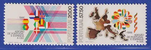 Portugal 1986 Beitritt zur Europäischen Gemeinschaft Mi.-Nr. 1677-1678 **