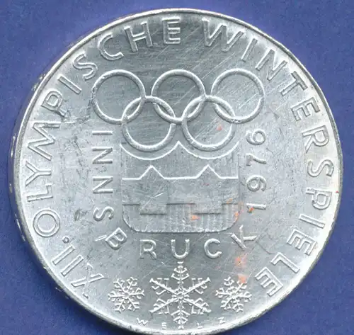 Österreich 100-Schilling Silber-Gedenkmünze, Olympische Spiele 1976 (Emblem)