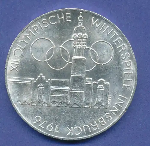 Österreich 100-Schilling Silber-Gedenkmünze, Olympische Spiele 1976 (Stadtturm)