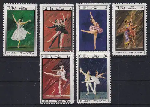 Cuba / Kuba 1967 Internationales Ballett-Festival Mi.-Nr. 1302-1307 **